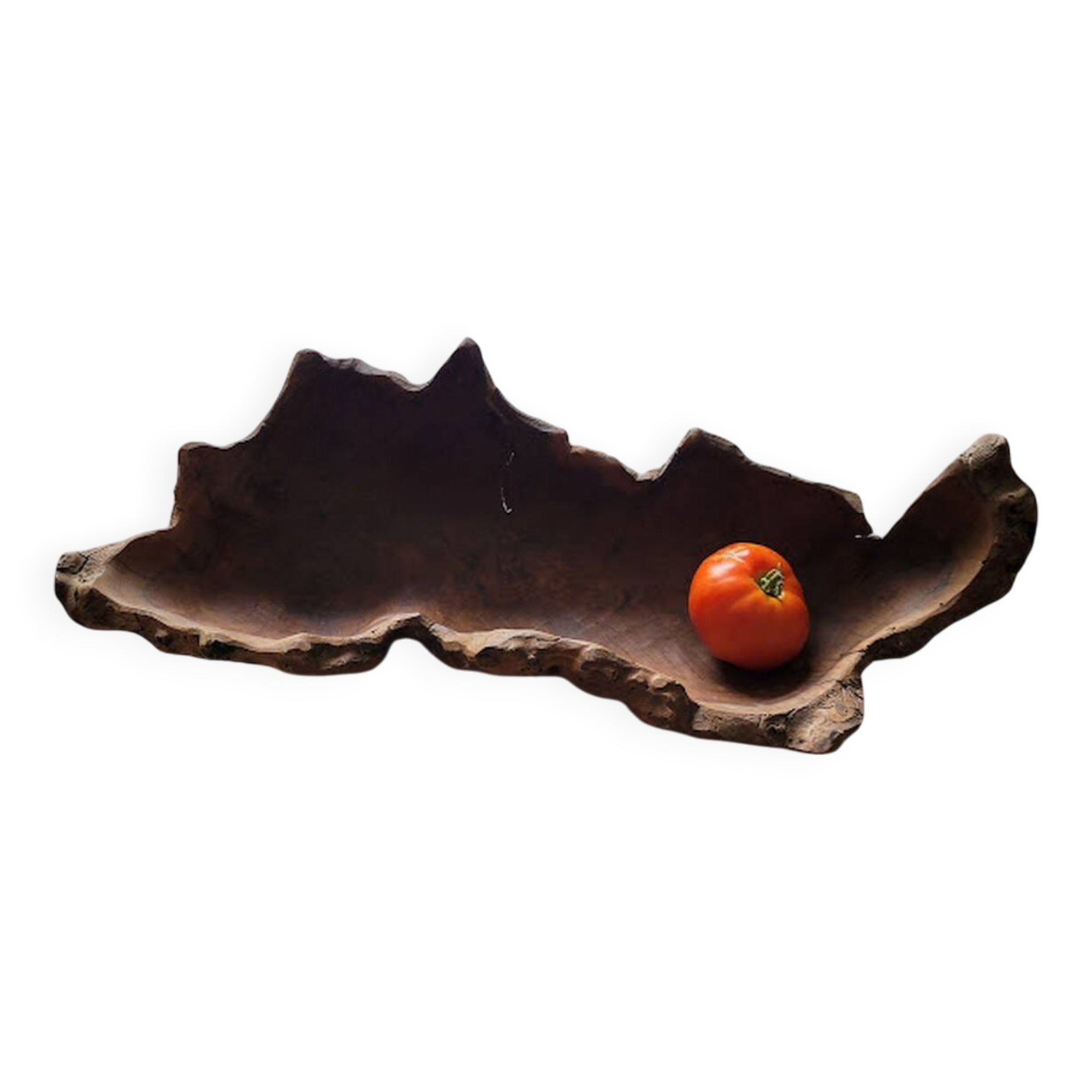 Old carved wooden basket