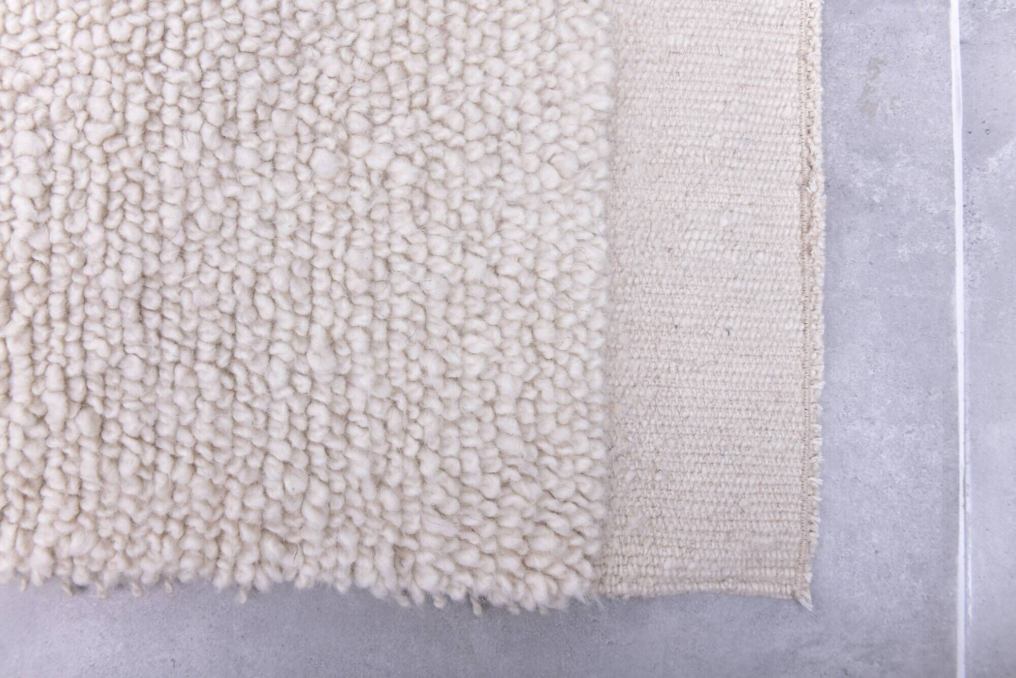 9x10 Handmade Wool White Moroccan Rug, 266x296Cm