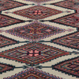 Handwoven Vintage Persian Rug Long Multi-coloured Wool Runner Rug