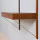 Poul Cadovius teak wall unit with a desk and 3 shelves, Denmark, 1960s