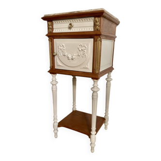 Bedside table with marble