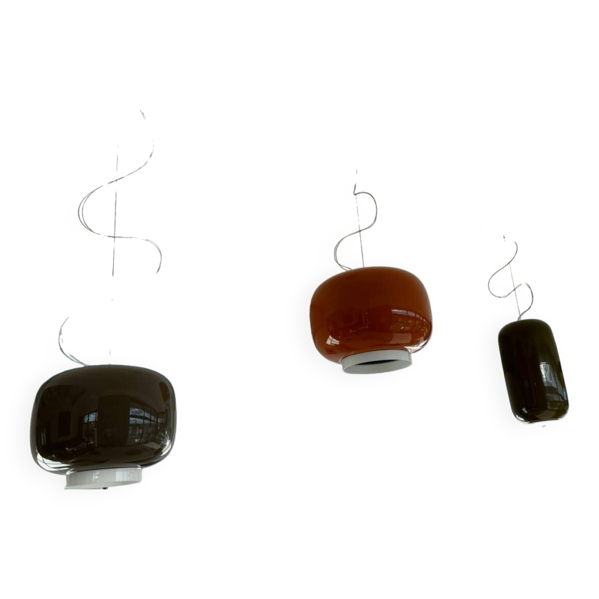 Foscarini Chouchin 1, 2 & 3 glass pendant lamps