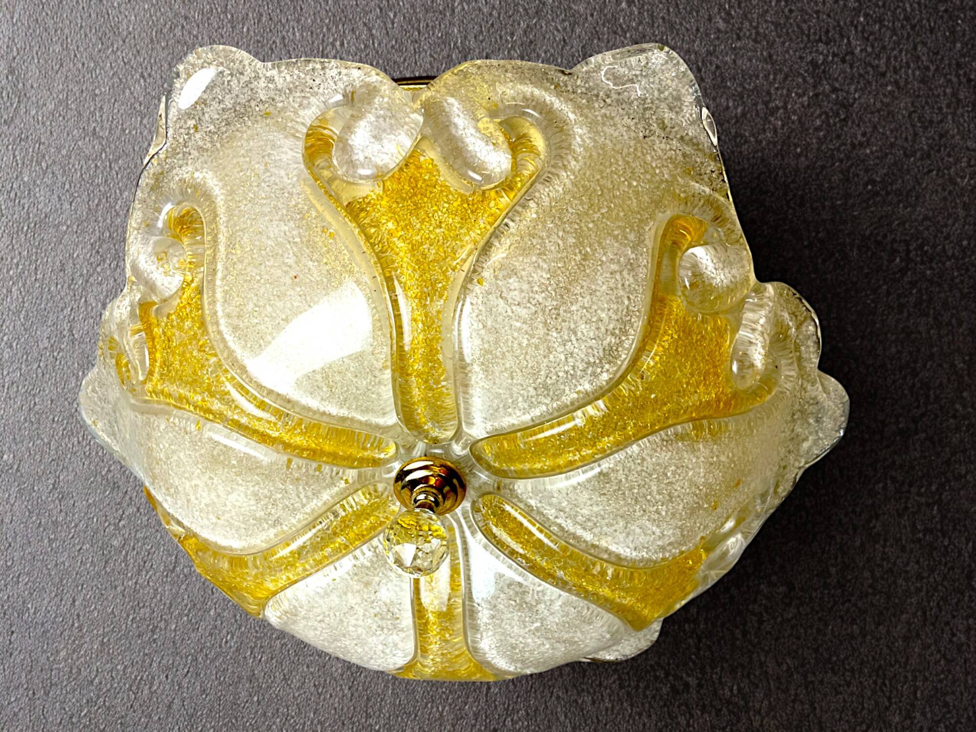 Murano glass effect flush mount light