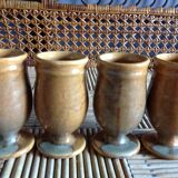 Set of 4 cups glazed ceramic