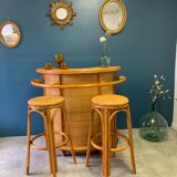 Vintage rattan bar
