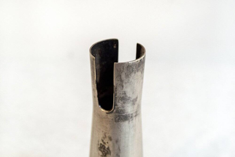 Silver-plated metal vase by Lino Sabattini for Christofle, France, 1950s.