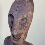 Carved wooden monoxyl tribal statue, Central Africa, 87 cm