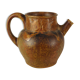 Rooster frieze pitcher, glaze with warm brown drips, ochre and volcanic - Denbac - 30s