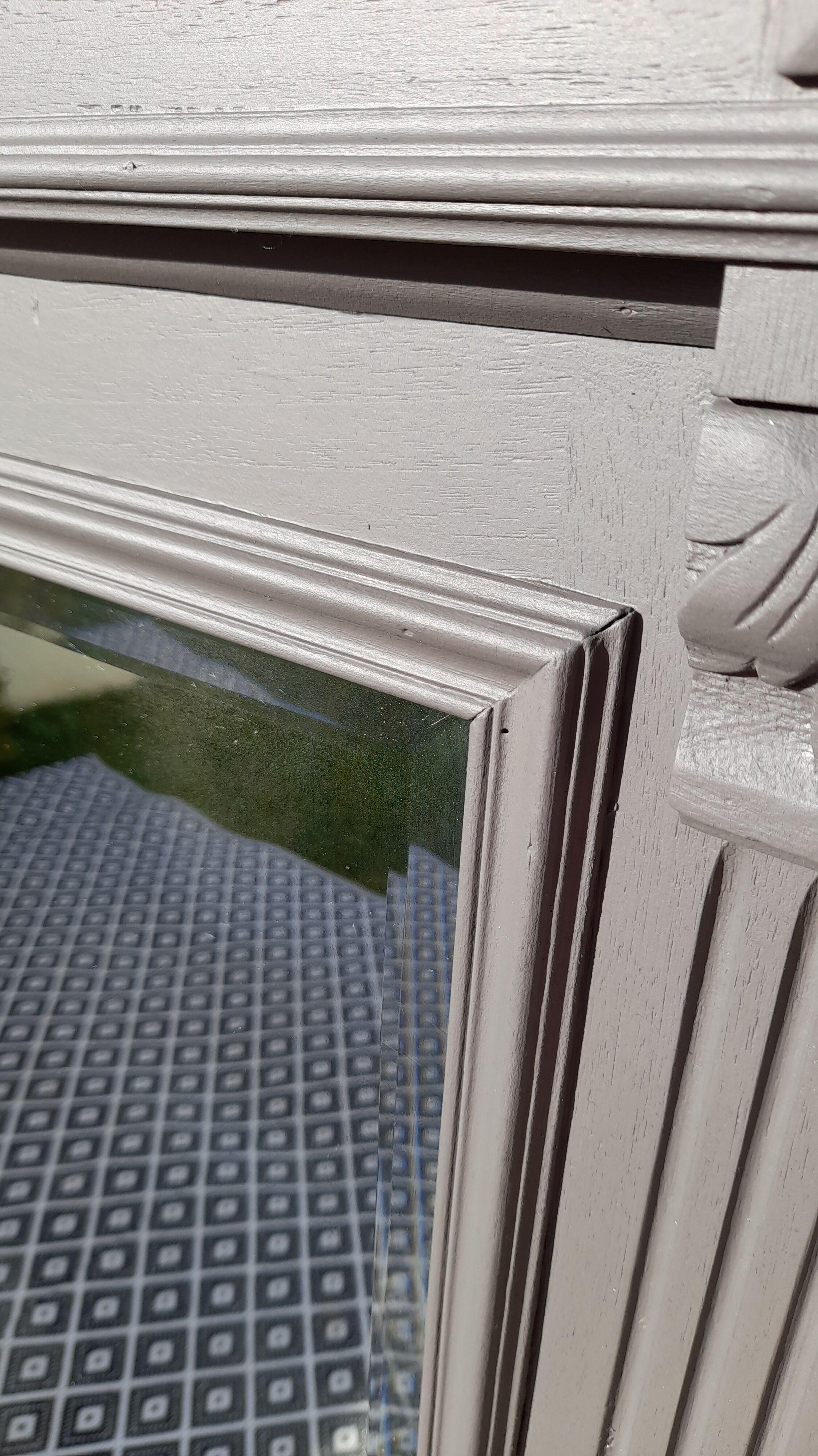 Beveled trumeau mirror