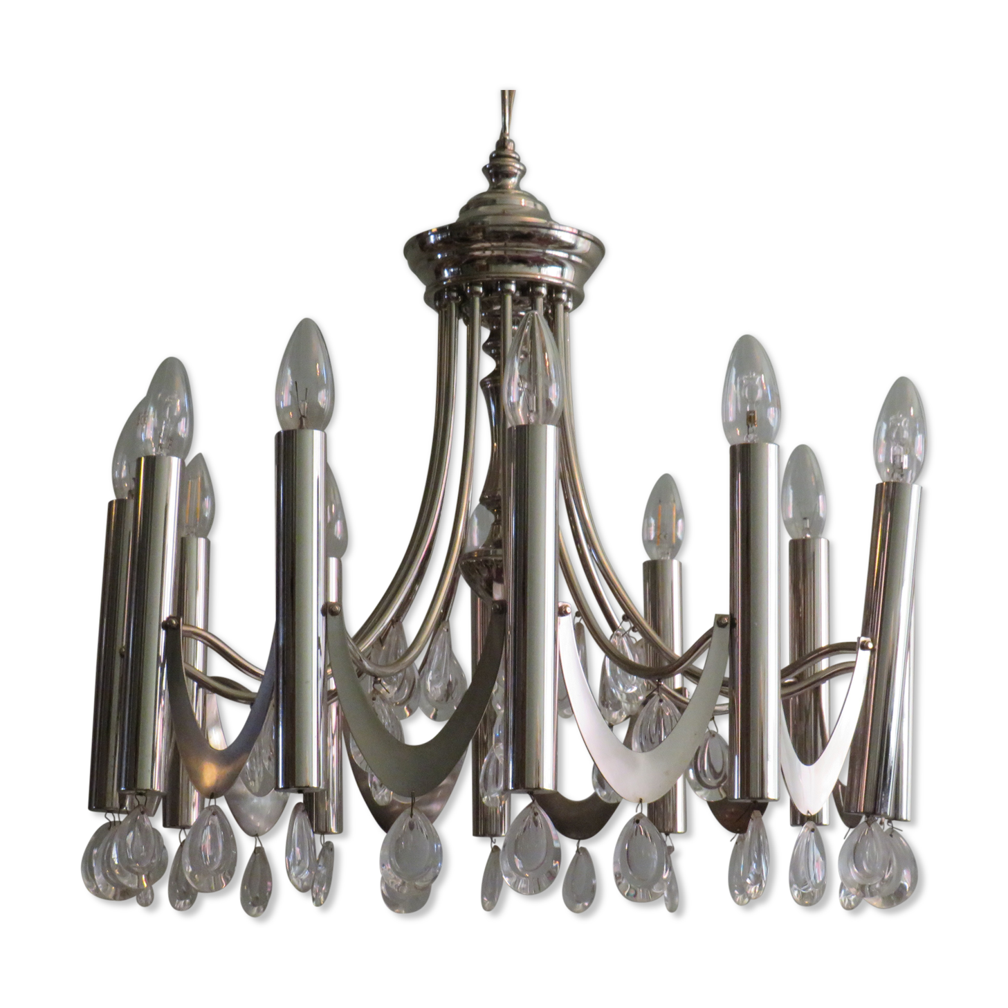 Stilkronen Lustre by Oscar Torlasco Italy 1970