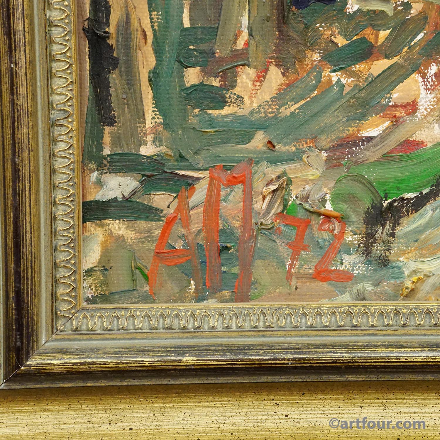 Forest Path – oil painting by Alexander Michael, 1972