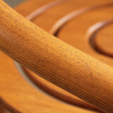 Set of 3 solid barstools in oak by Allmilmö
