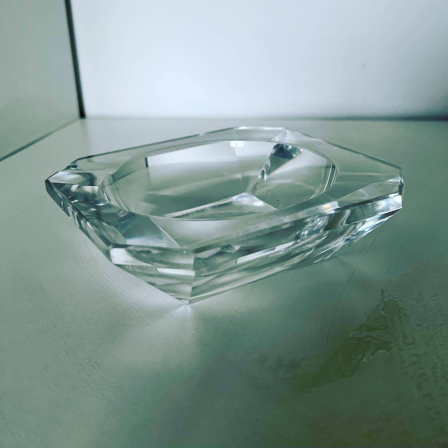 Val St Lambert Crystal Ashtray