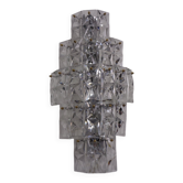Large crystal glass flush mount from Kinkeldey, Germany, 1970s.