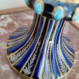 Two-handled baluster vase in late 19th century earthenware from the Gustave Asch factory (1856-1911)