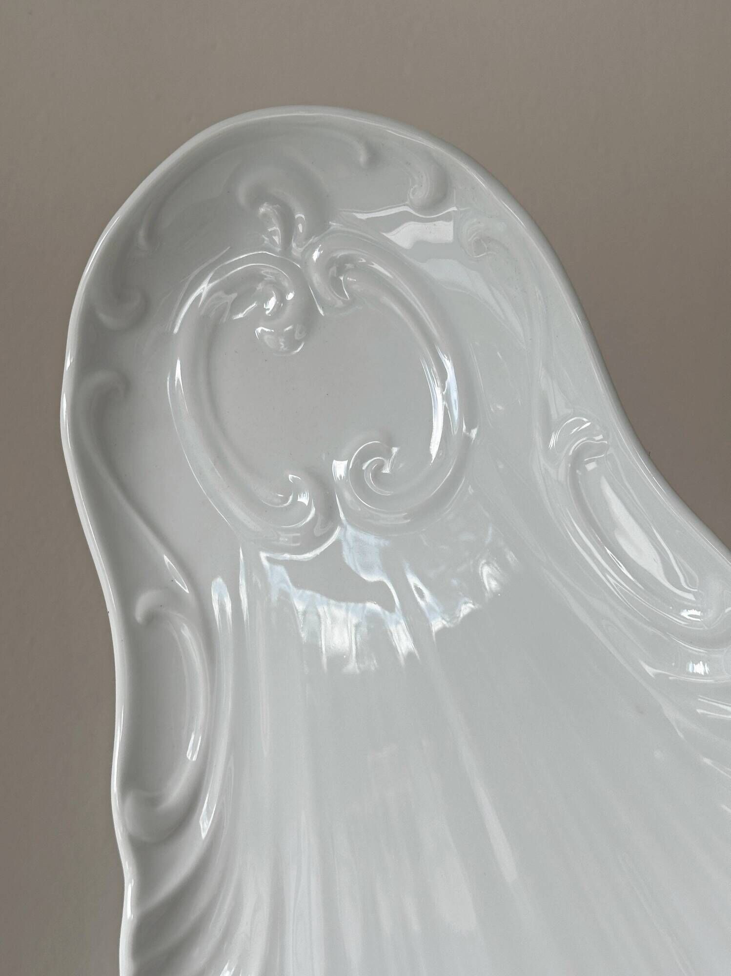 Large fish platter in white porcelain
