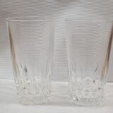 Verres à whisky "tube" cristal d'Arques Tuileries Villandry