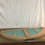 Former raw oak transom mirror 134x61cm