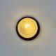 Pair of vintage wall lights, wood, brass and frosted glass, France, 1970.