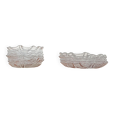Vintage Swedish glass plates Eden by Lars Hellsten for Orrefors, 1970s, set of 13.