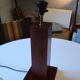 Mahogany midcentury table lamp