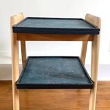 Side table or sofa end table with compass feet