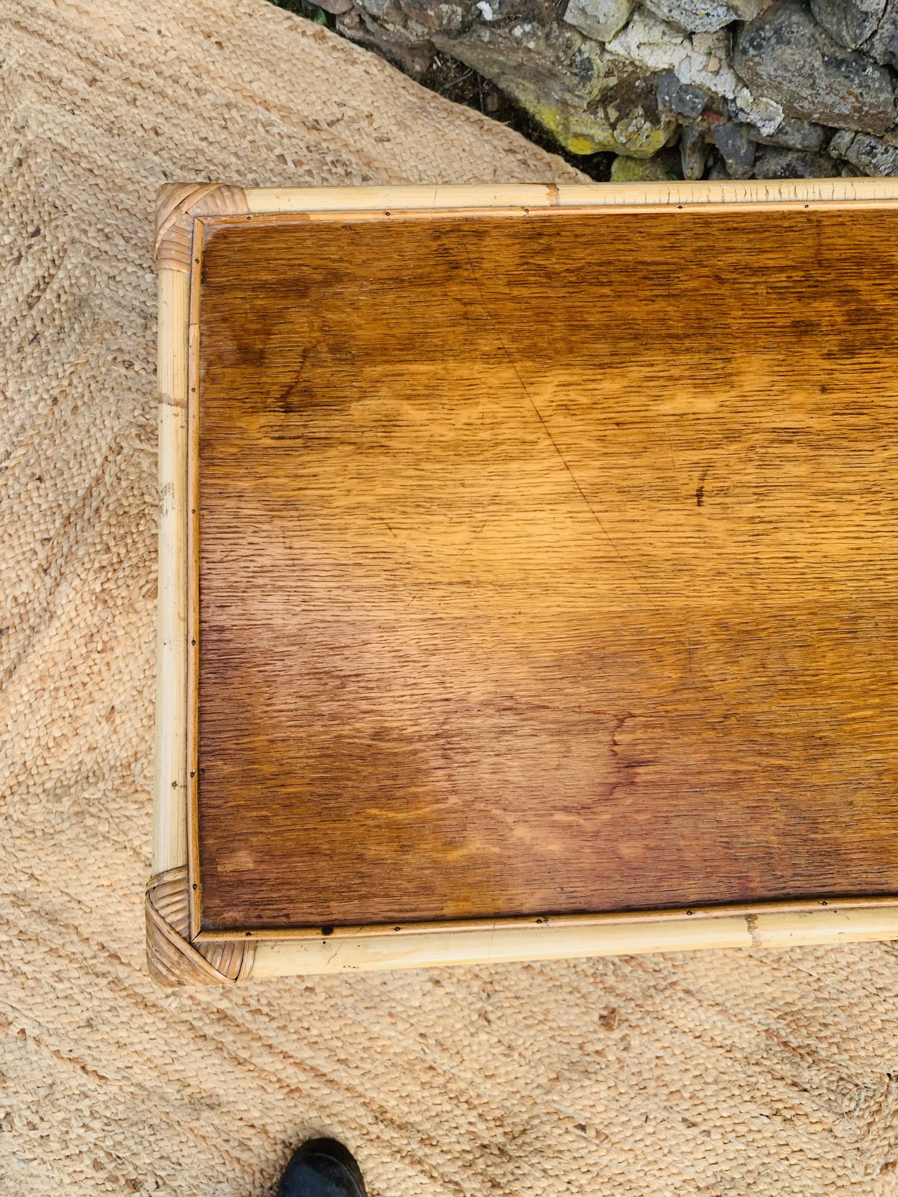 Vintage rattan coffee table