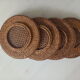 4 undersides for presentation in canna rattan and braided table set