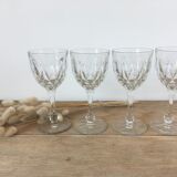 4 "diamond" foot glasses