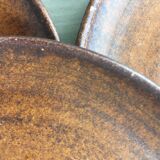 Lot of 4 plates a dessert in stoneware handmade