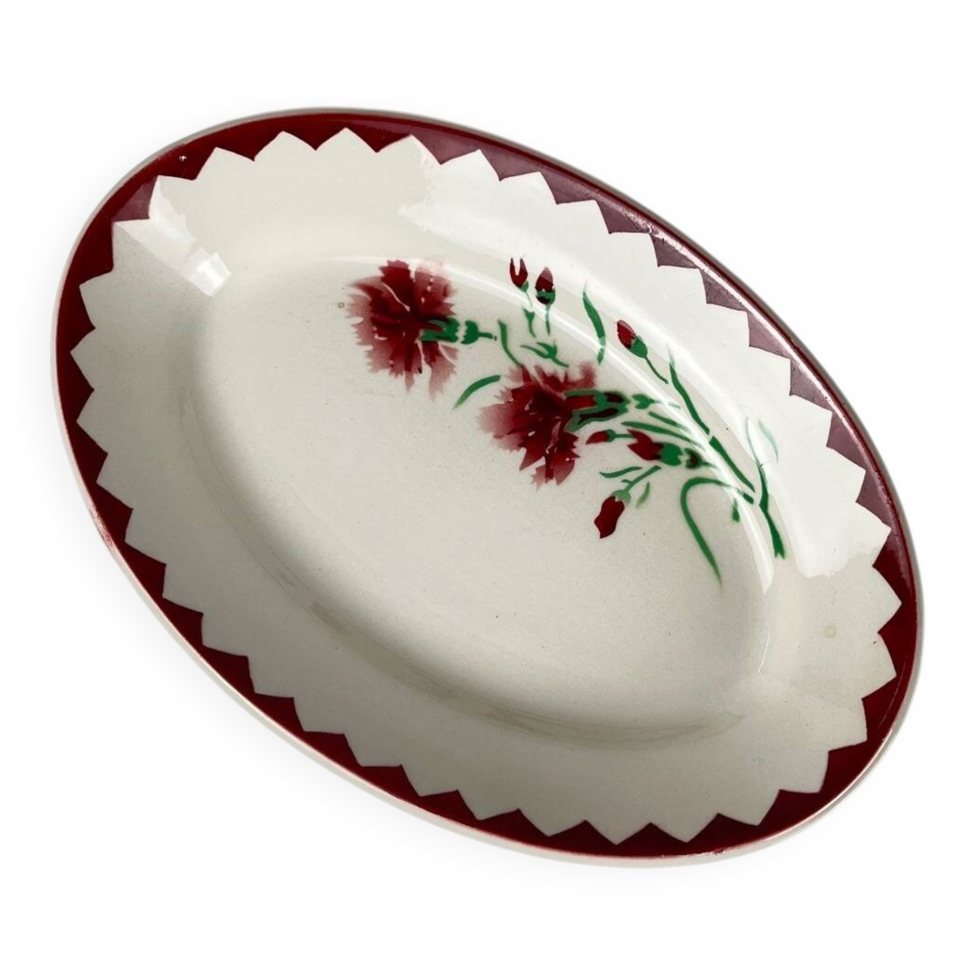 Sarreguemines "Oeillet" Dish, 1920-50
