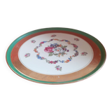 Plat  à tarte Peint main. Bouquet fleurs. Limoges;