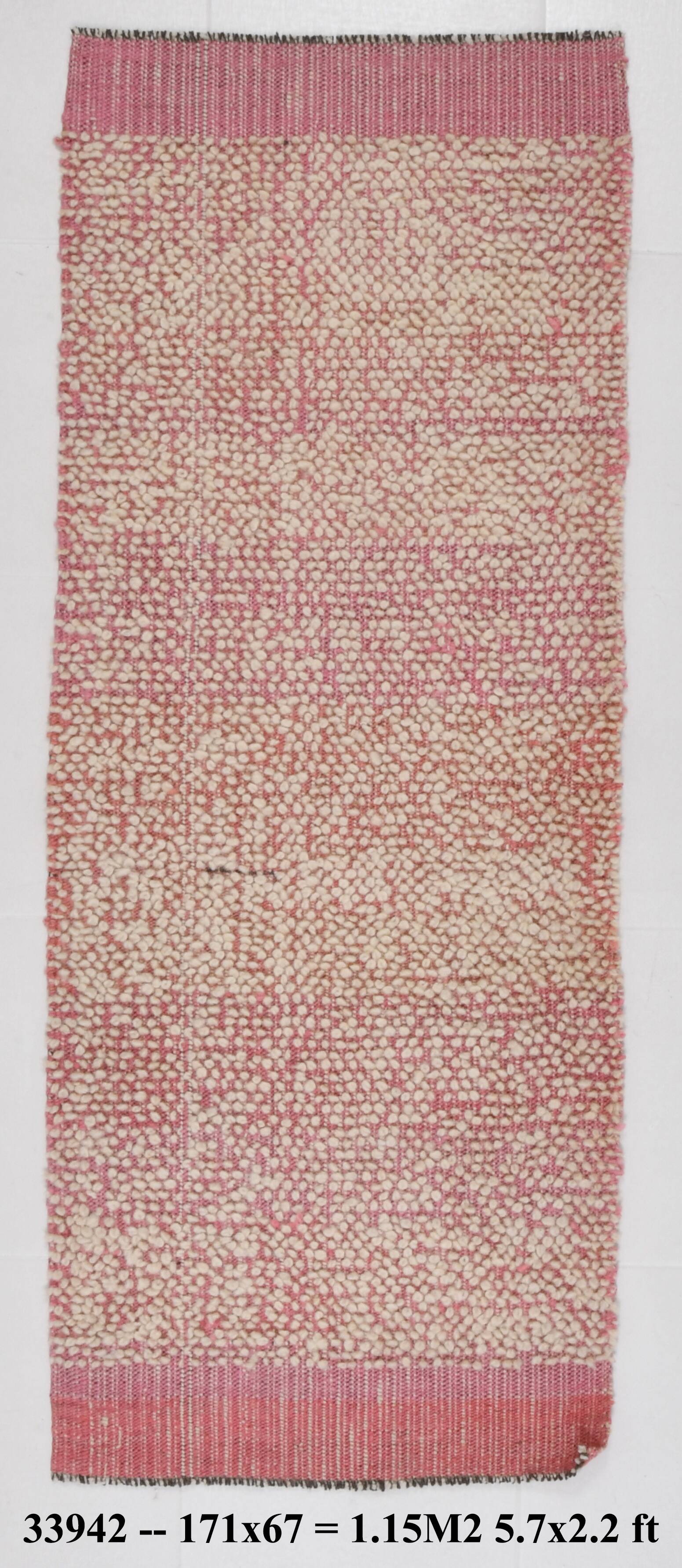 2x6 Mid Century Modern Pink Turkish Runner Rug, 67x171Cm SK 33942 FREE SHIPPING