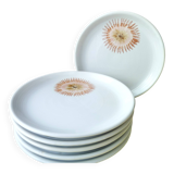 6 Flat plates from the St Amand earthenware factory 1713 Vintage