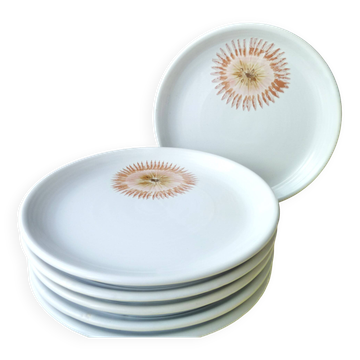 6 Assiettes plates de la faïencerie de St Amand 1713  Vintage