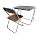 Platone desk set and Plia Platone chair by Giancarlo Piretti Edition Anonima Castelli