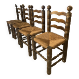Set of 4 wooden chairs