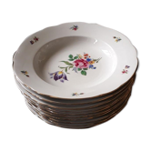Series of 10 hollow plates in German porcelain Bavaria
