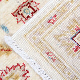 Handmade cream wool ziegler carpet traditional floral area rug- 128x190cm