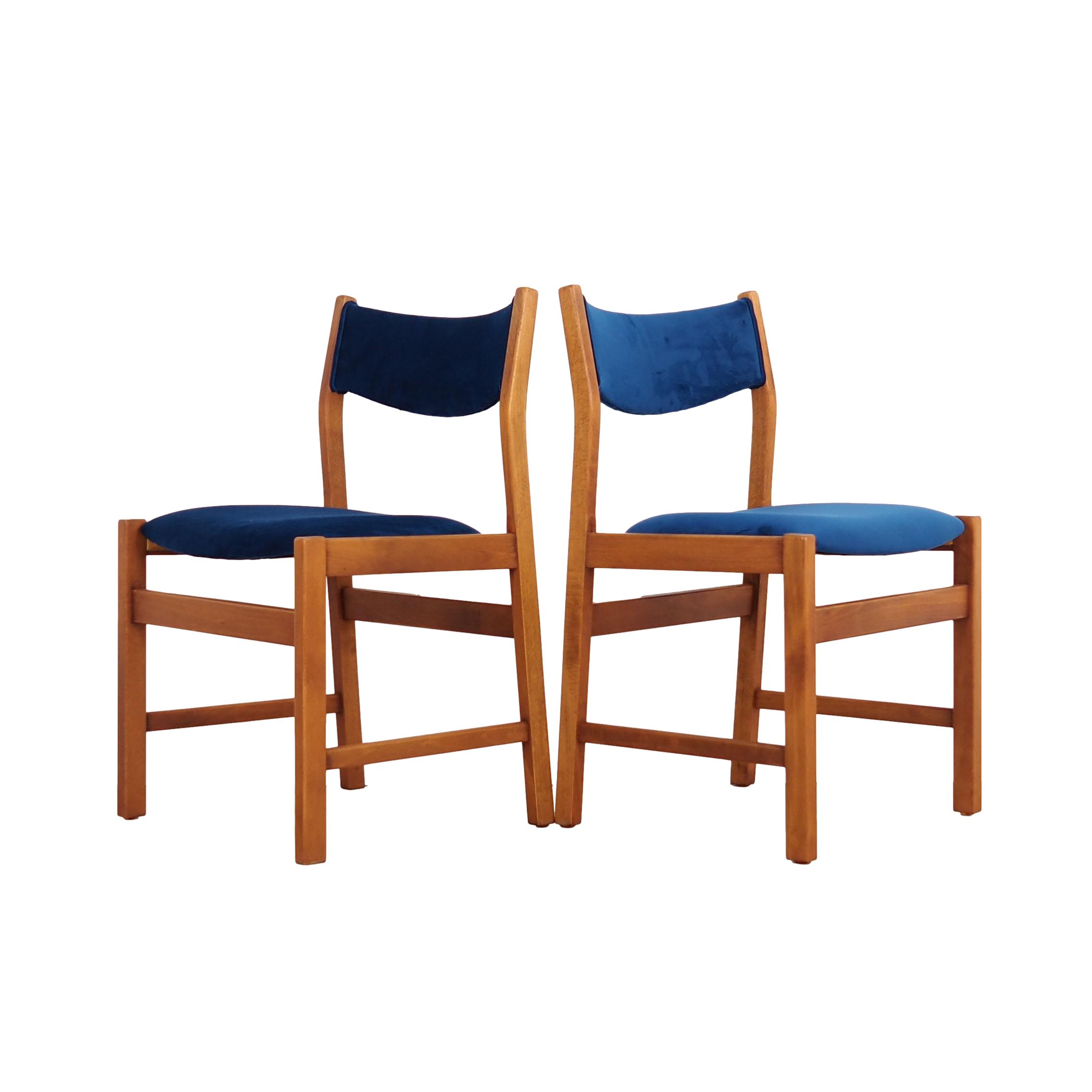 Set of two beech chairs, Danish design, 70s, made in Denmark