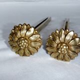 Brass tieback hook, curtain accessory, flower decor