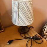 Wood and wool lamp