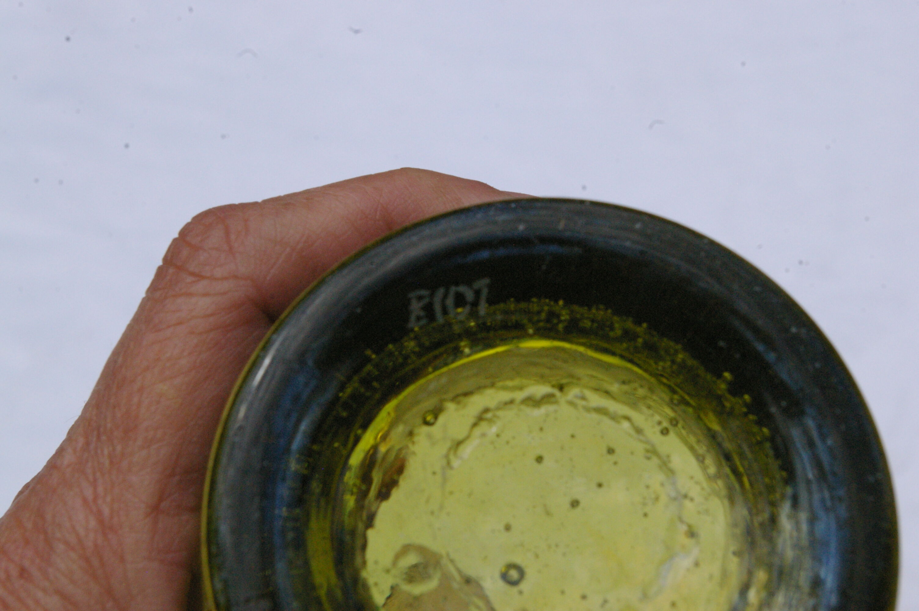 5 vintage bubble glass cups from Biot