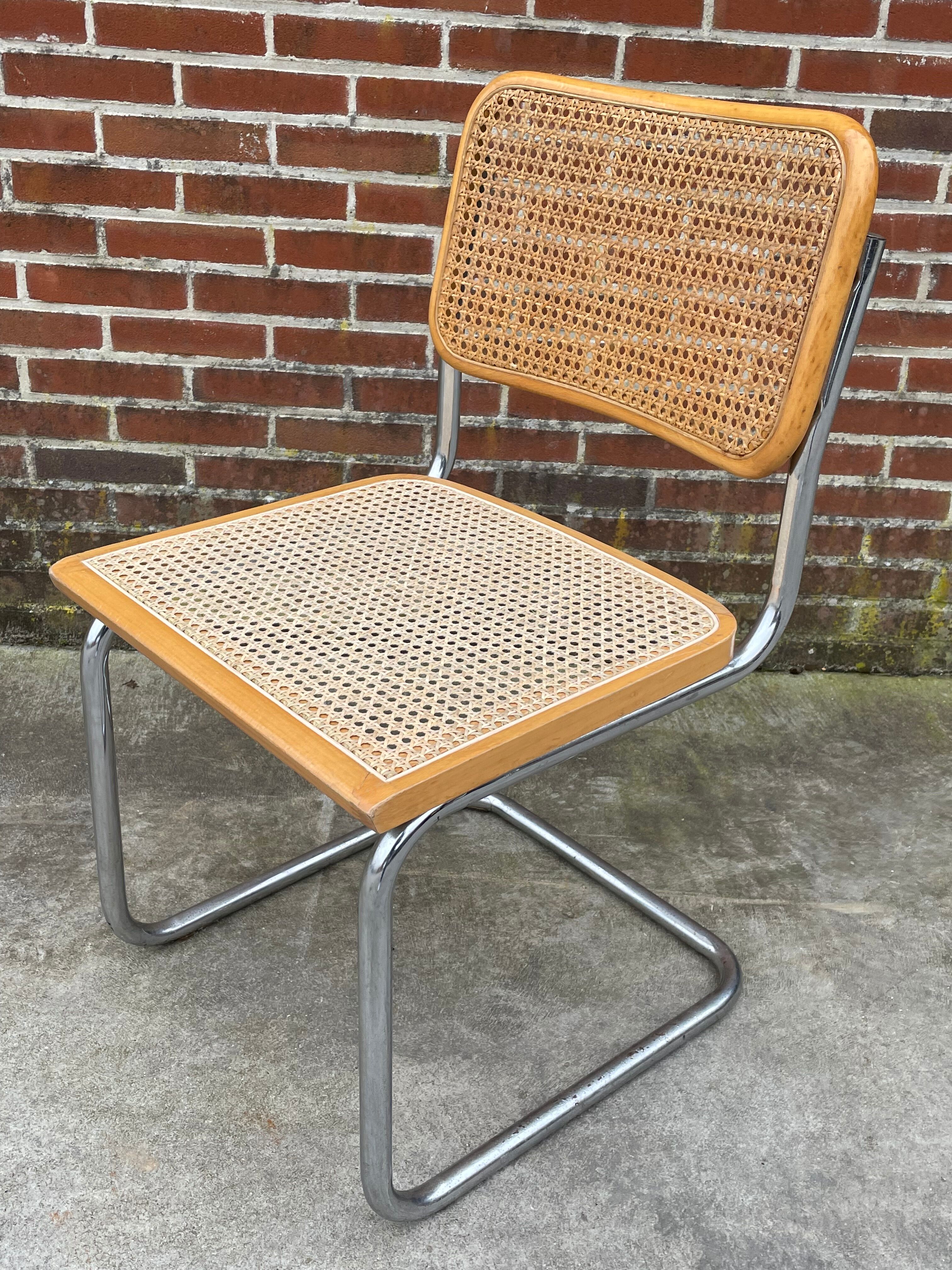 Cesca design chair model b32 in chrome