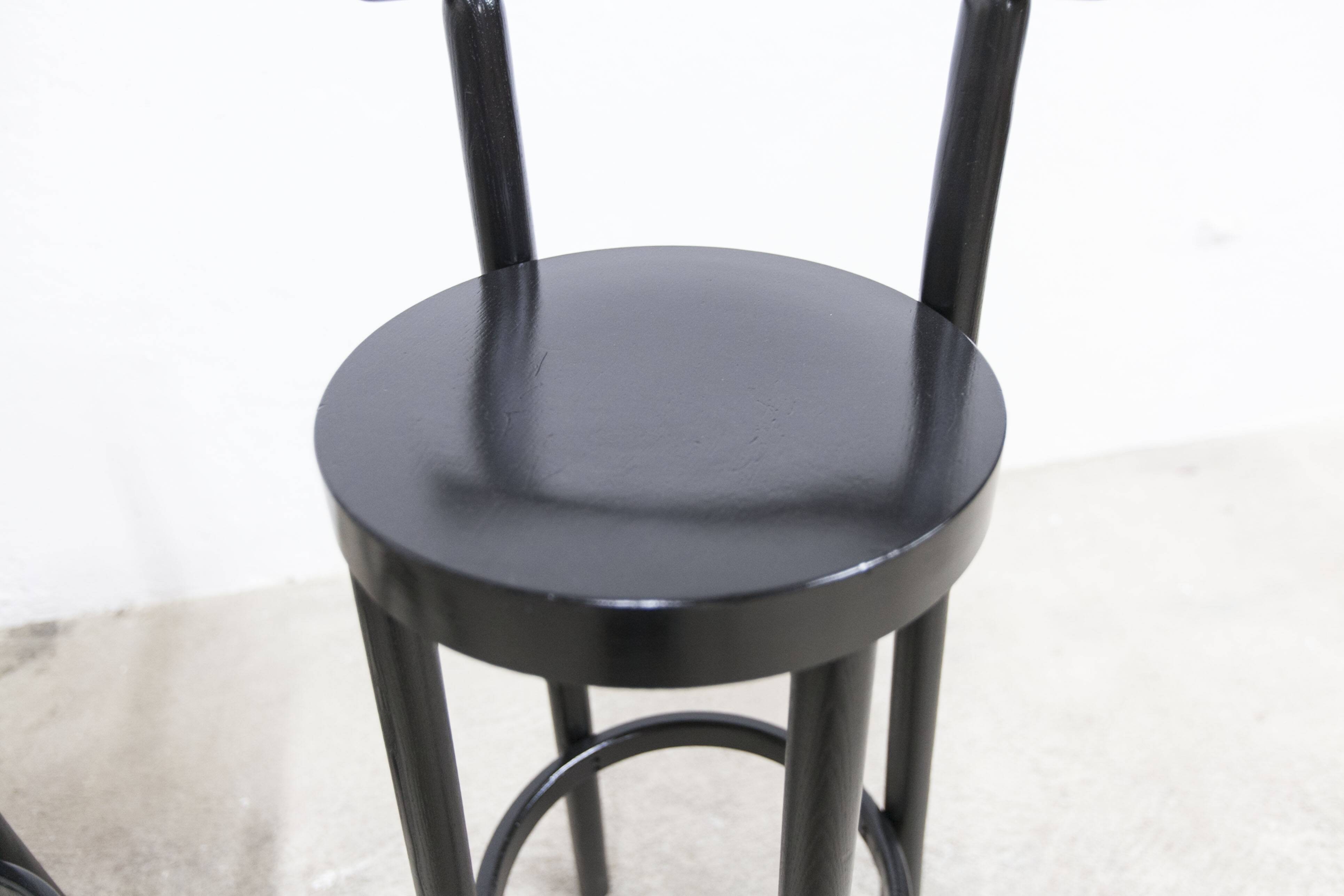 Pair of Baumann high stools, Dialog model, 79 cm