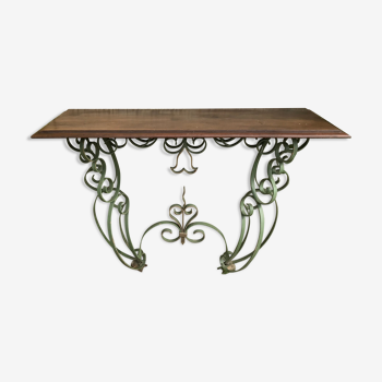 Wrought iron console 40's