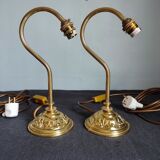 Pair of vintage gooseneck lamp