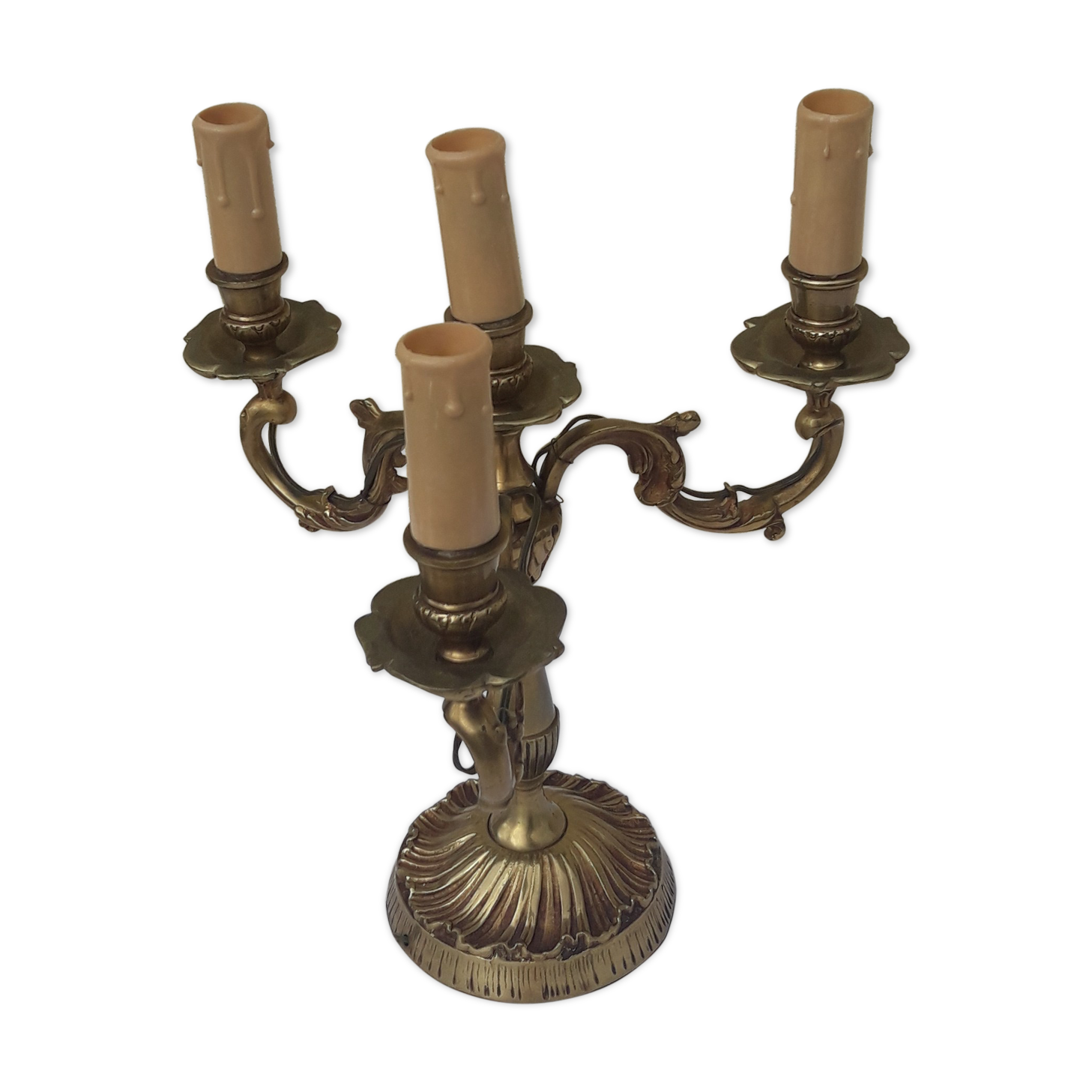 Bronze candlestick lamp 4 lights