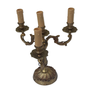 Lampe chandelier en bronze 4 feux