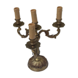 Lampe chandelier en bronze  4 feux
